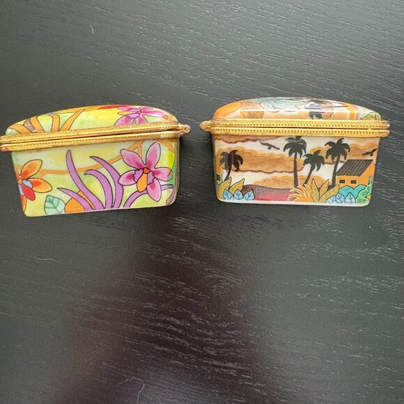 Caribbean Cruising Trinket Boxes - Vintage - Set of 2 EUC - Picture 7 of 8
